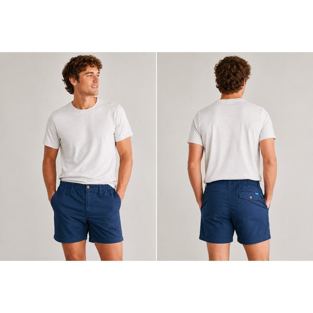 Chubbies 5.5” Elastic Waist Chino Shorts Navy — Size Large - Picture 9 of 9